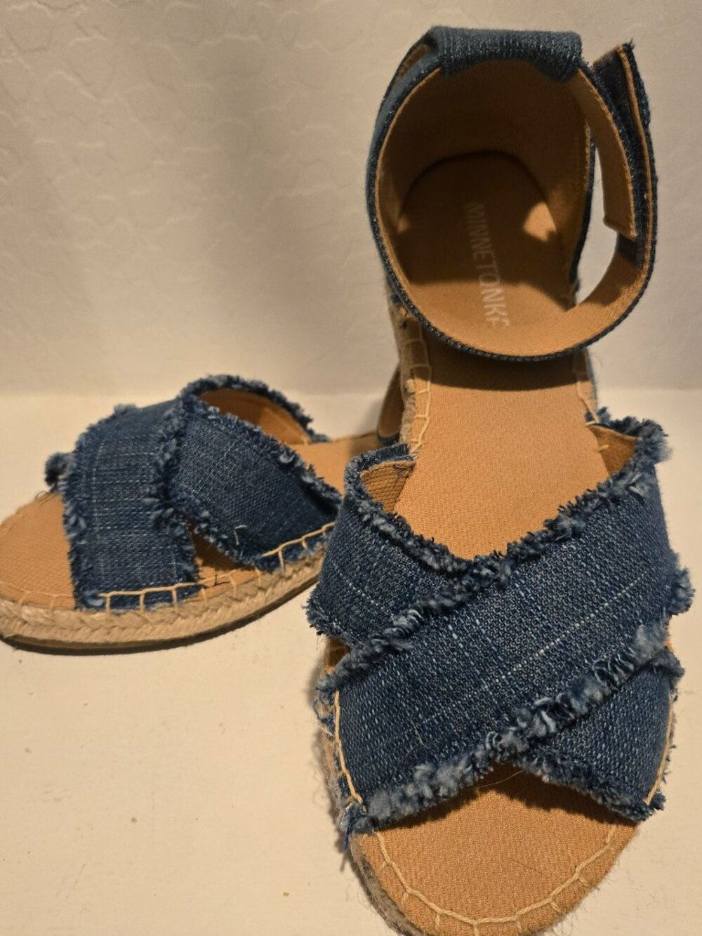 Minetonka Denim Sandals